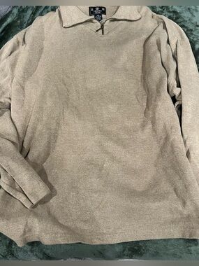 J. Diggins Men’s Beige Zip-Up Knit Sweater i8